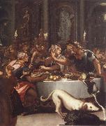 ALLORI Alessandro The banquet of the Kleopatra oil